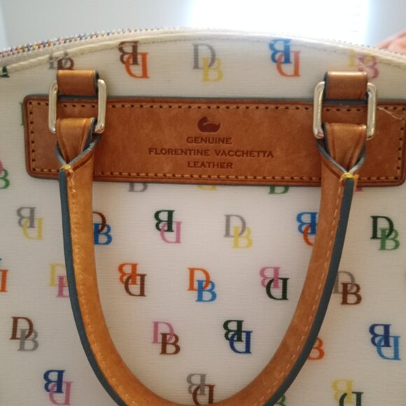 Dooney Bourke Florentine Vaccetta Monogram Satchel - Picture 4 of 5